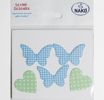 Butterfly and heart set